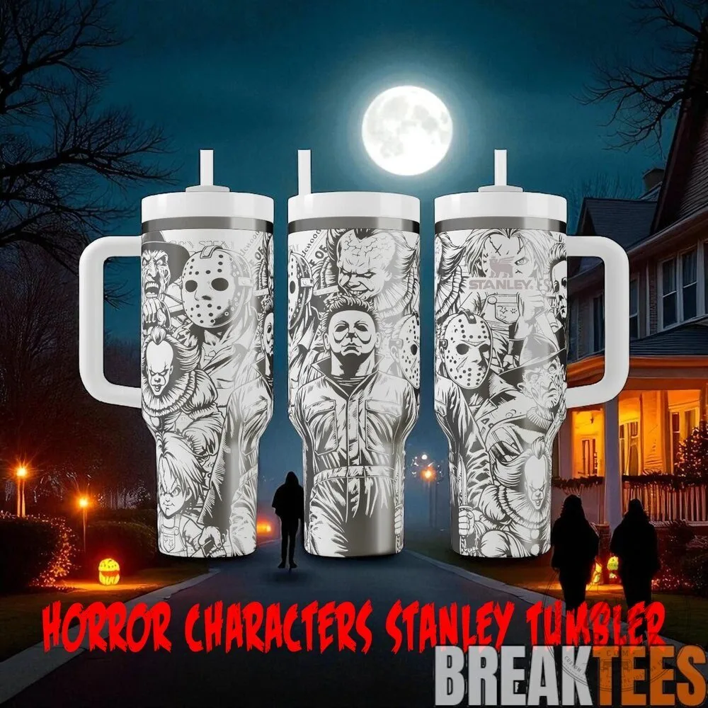 Horror Movie Characters Halloween Stanley Tumbler 1 Horror Movie Characters Halloween Stanley Tumbler