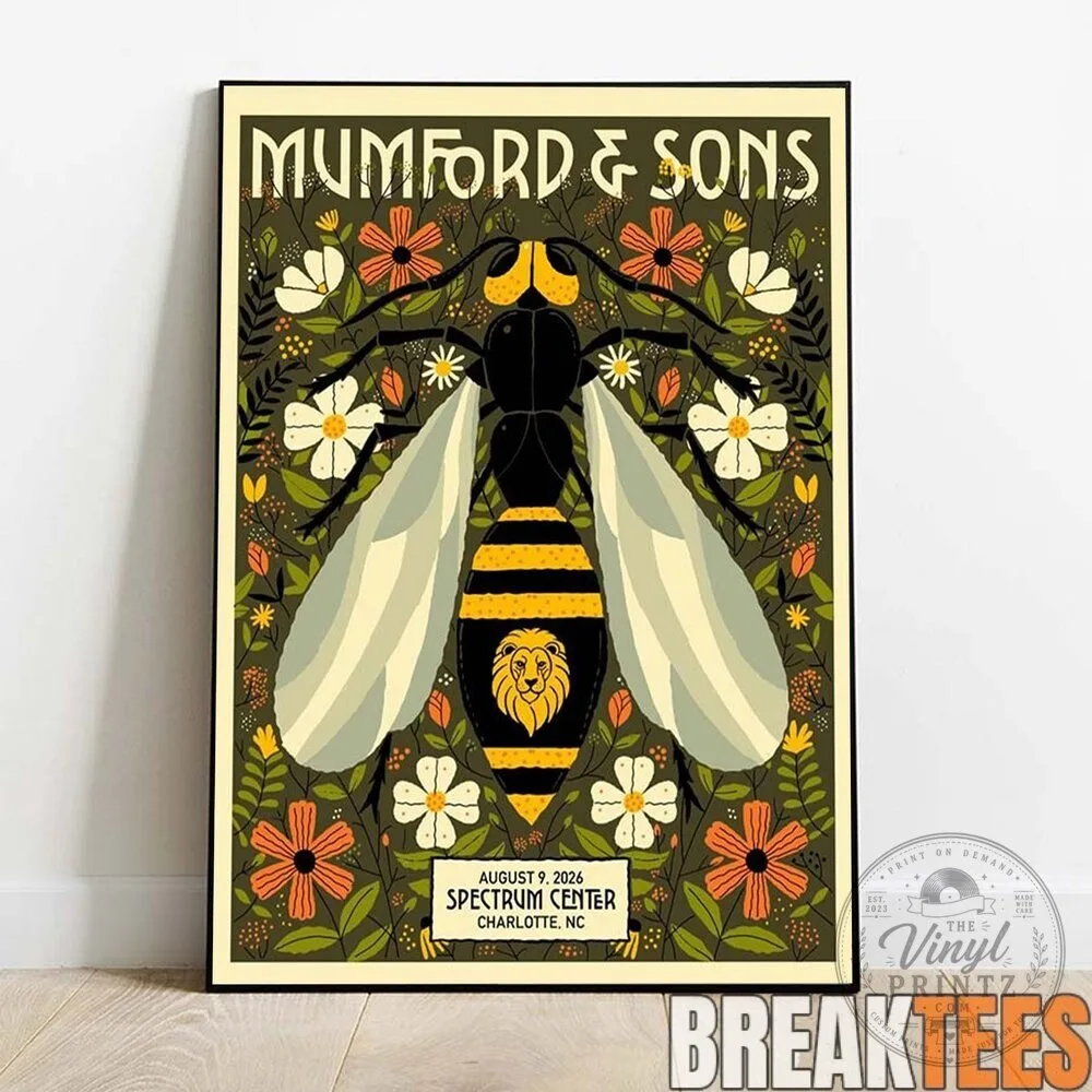 Mumford And Sons Charlotte North Carolina 2026 Concert Event Poster Wall Art