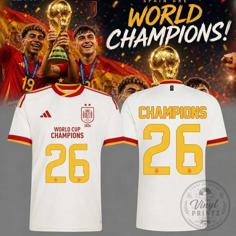 Spain World Cup Champions 2026 Soccer Football Jersey