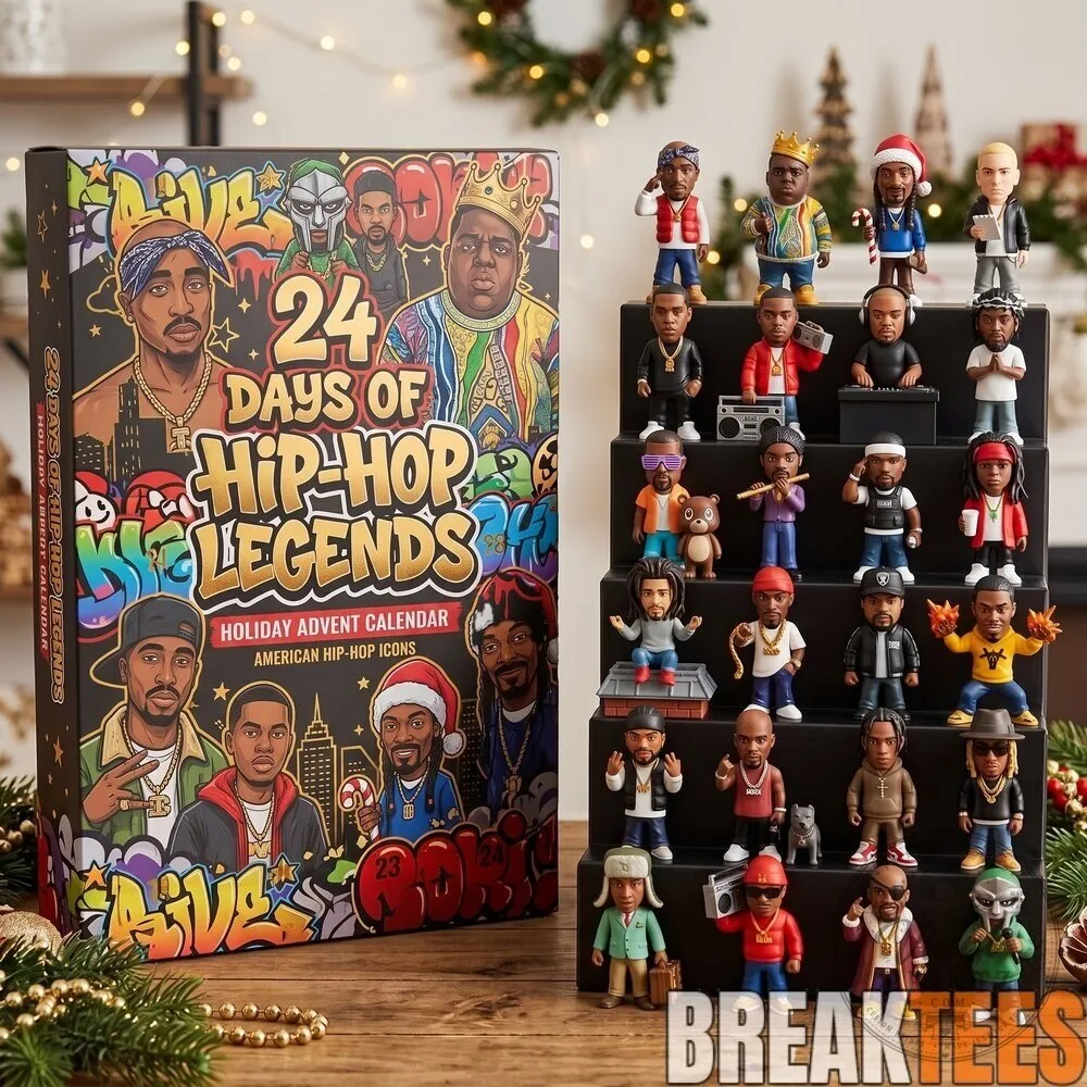 Hip-Hop Legends Holiday Advent Calendar with American Icons Figurines