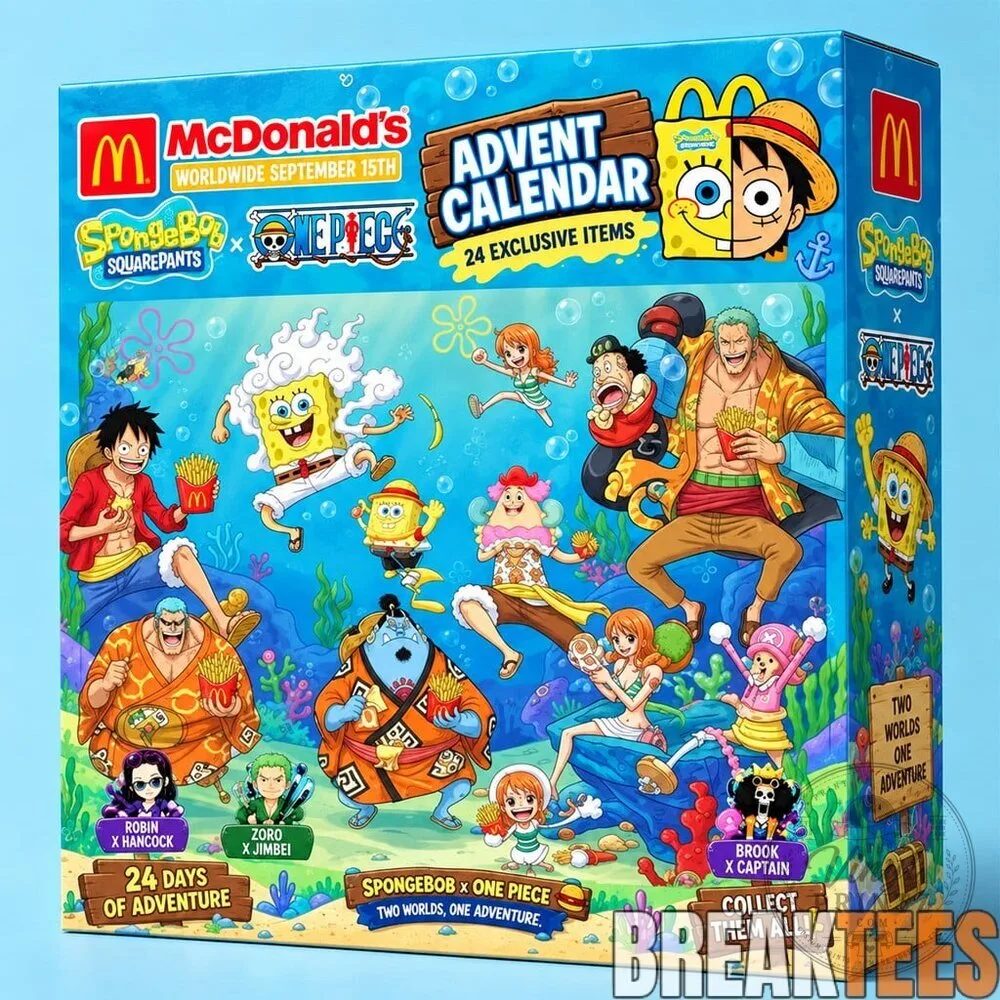 SpongeBob SquarePants One Piece McDonald's Advent Calendar 24 Acrylic Ornaments 7 SpongeBob SquarePants One Piece McDonald