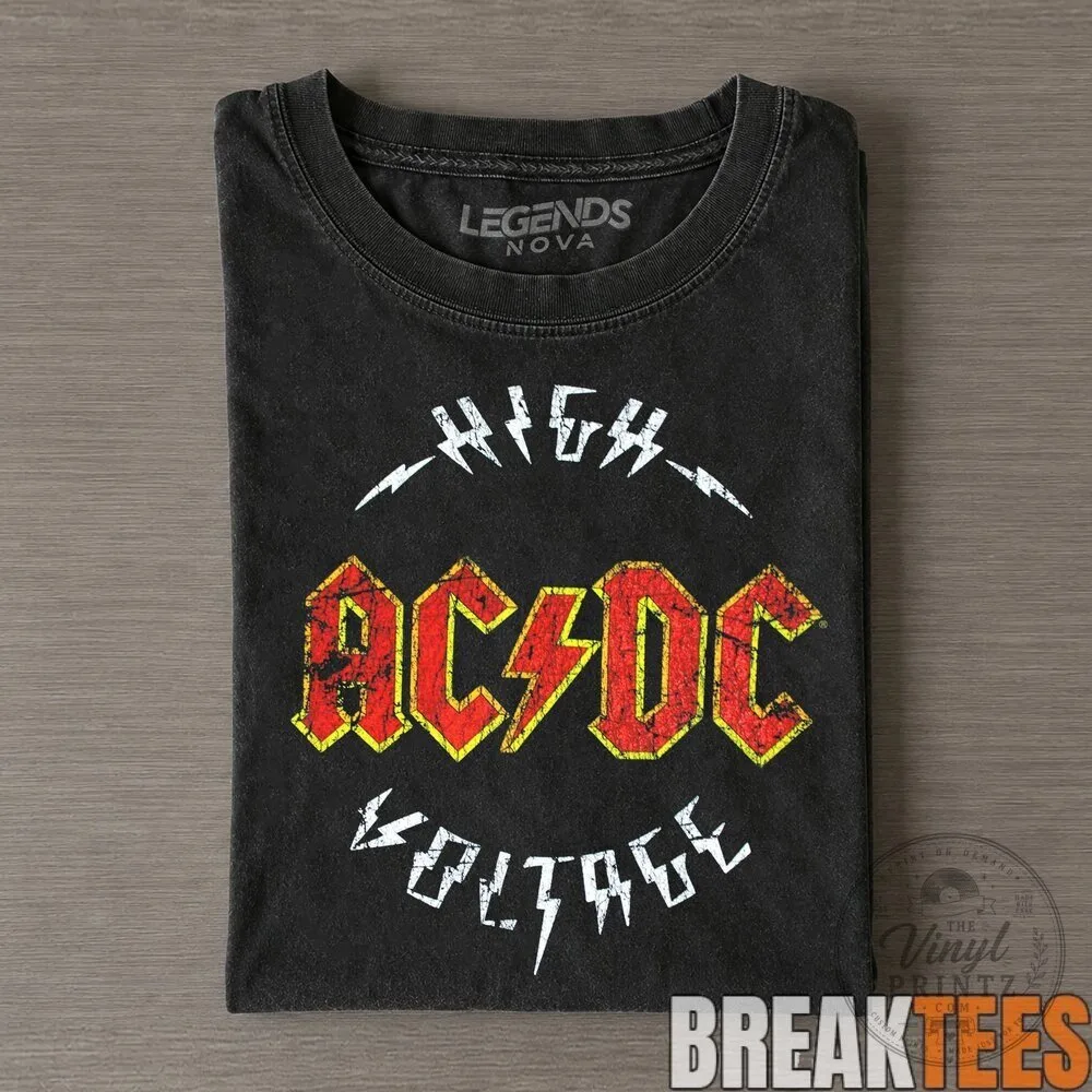AC/DC High Voltage Vintage Rock Band Graphic T-Shirt