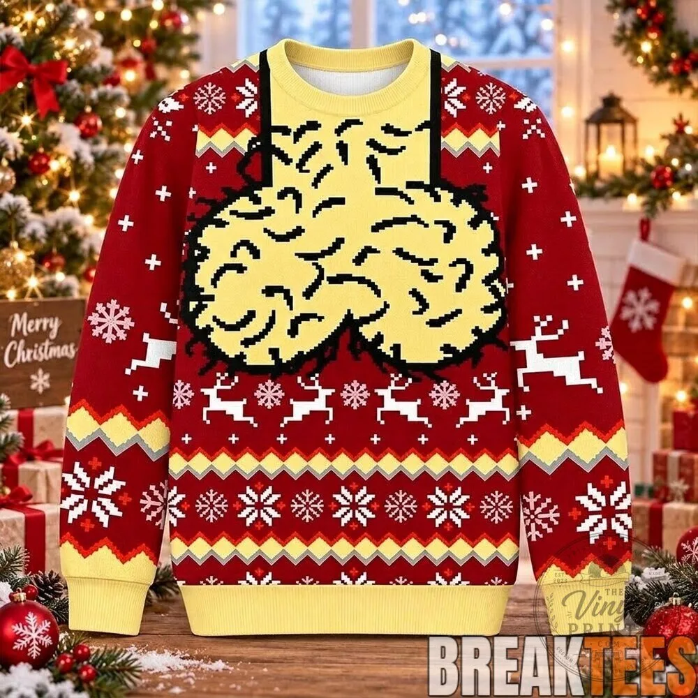 Funny Jingle Balls Ugly Christmas Sweater with Reindeer and Snowflakes