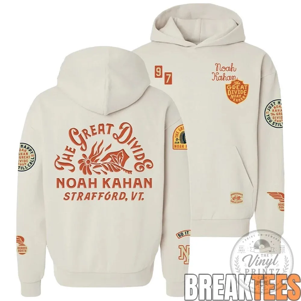Noah Kahan The Great Divide Tour Cream Pullover Hoodie