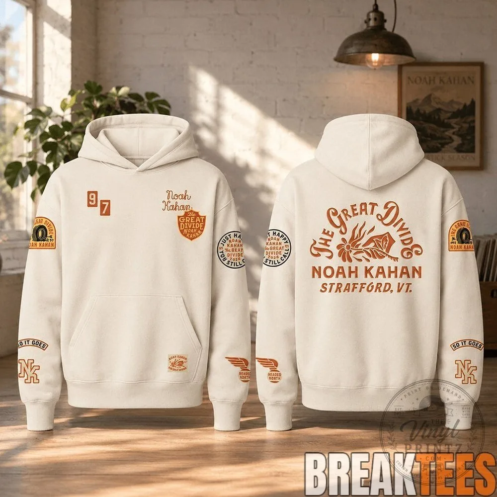 Noah Kahan The Great Divide Tour Cream Pullover Hoodie 12 Noah Kahan The Great Divide Tour Cream Pullover Hoodie
