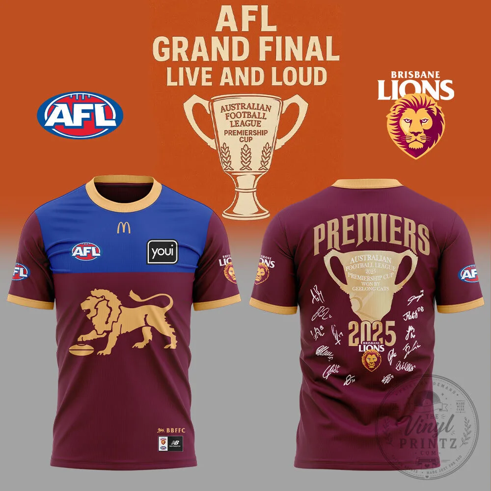 Brisbane Lions Australian Football League Premiers 2025 Commemorative Jersey