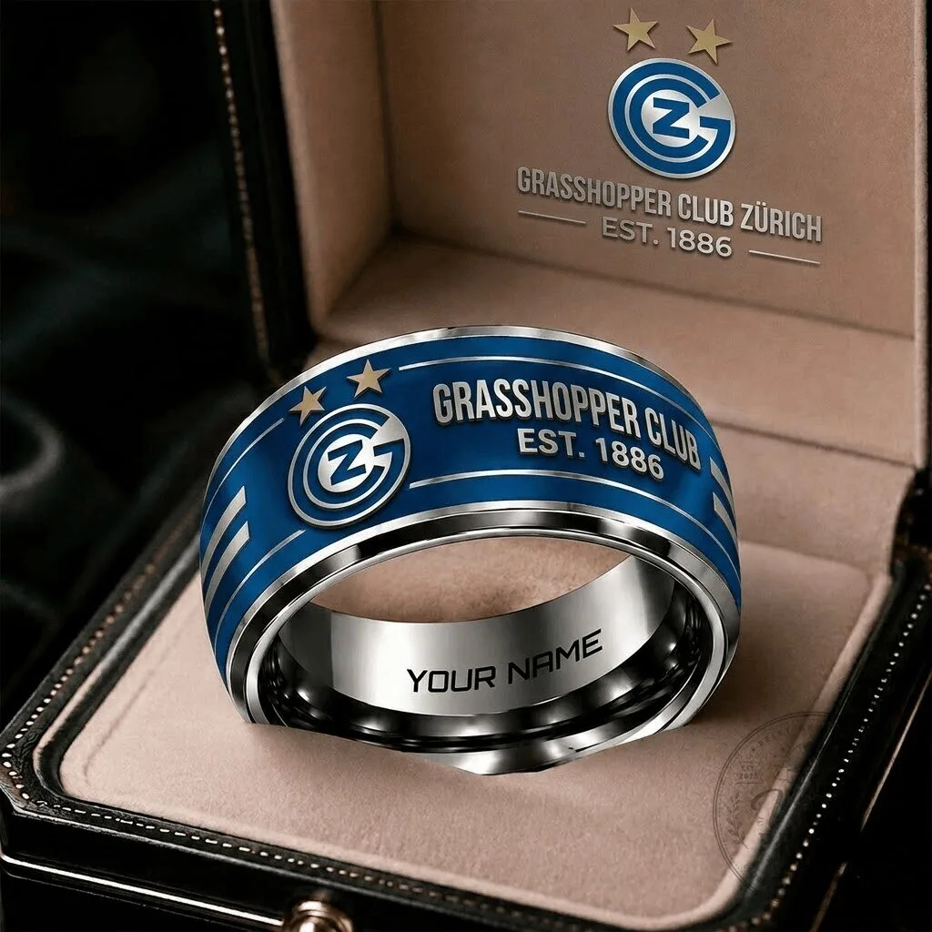 Grasshopper Club Zürich Swiss Super League Personalized Ring