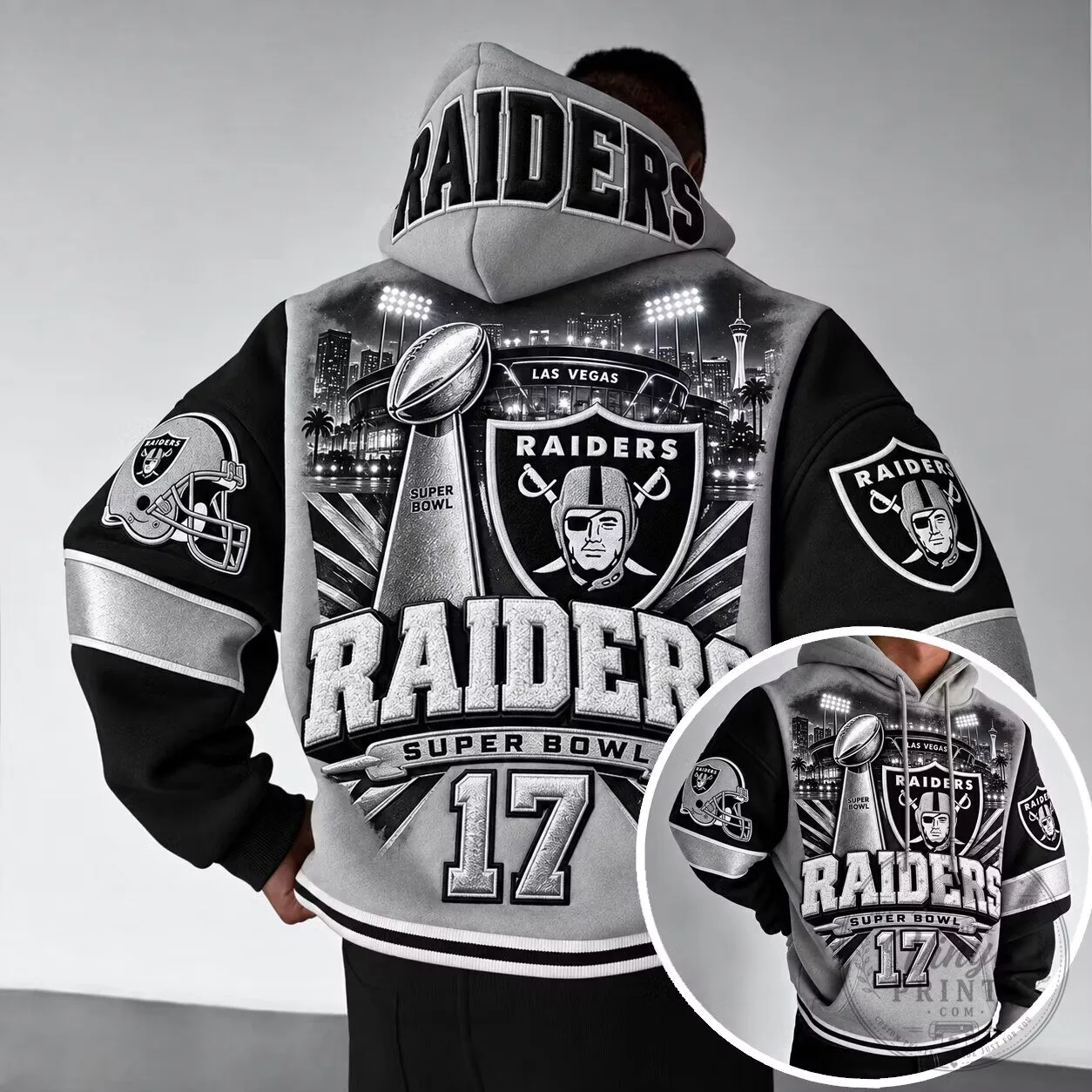 Hoodie for Super Bowl Champions: Las Vegas Raiders Football Team Merchandise