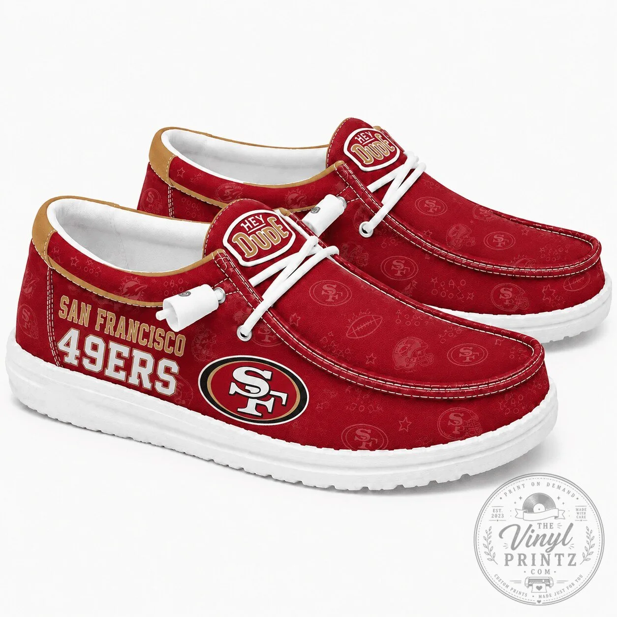 San Francisco 49ers Hey Dude Style Loafer Shoes