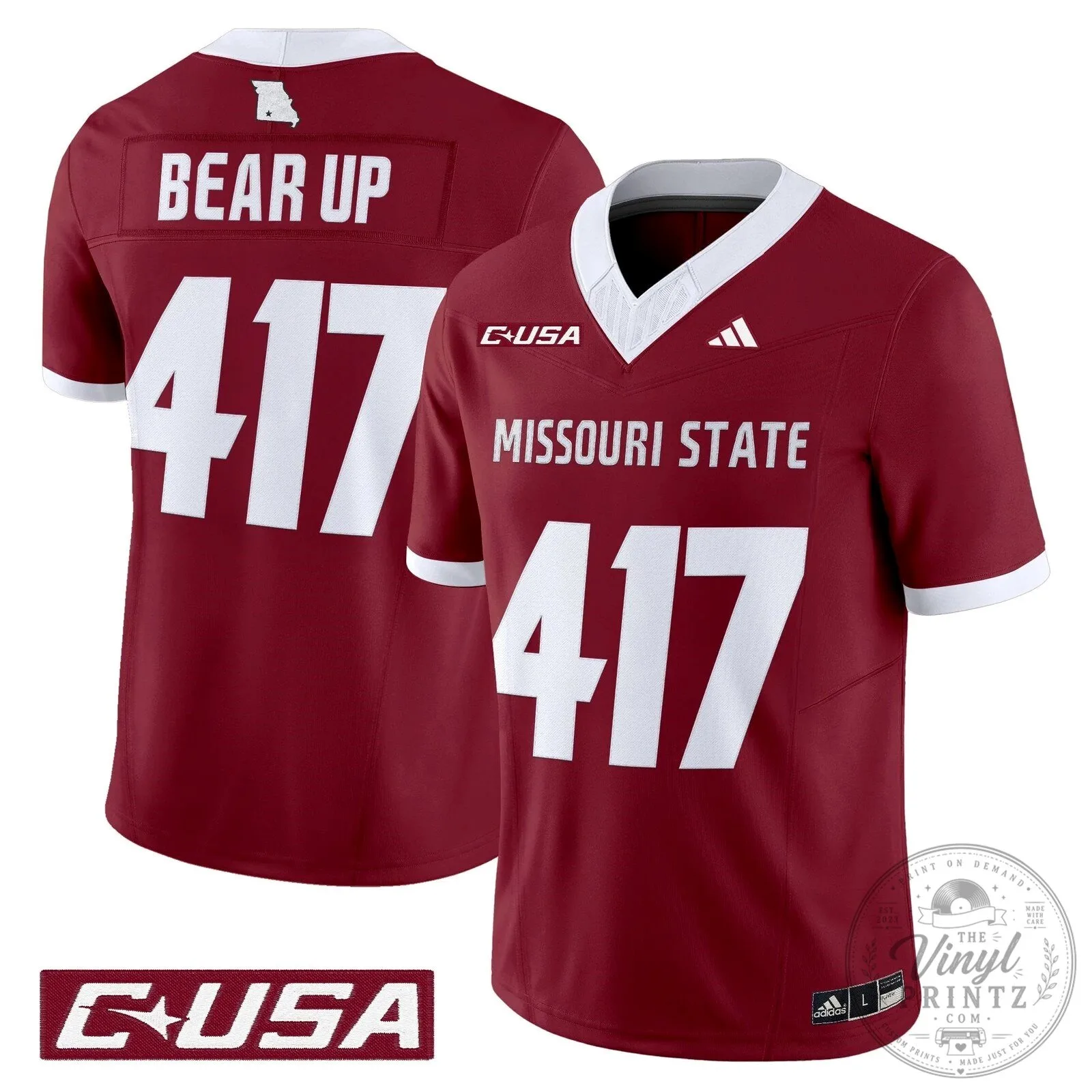 Missouri State Bears Clark 12 Football Jersey 45 Missouri State Bears Clark 12 Football Jersey