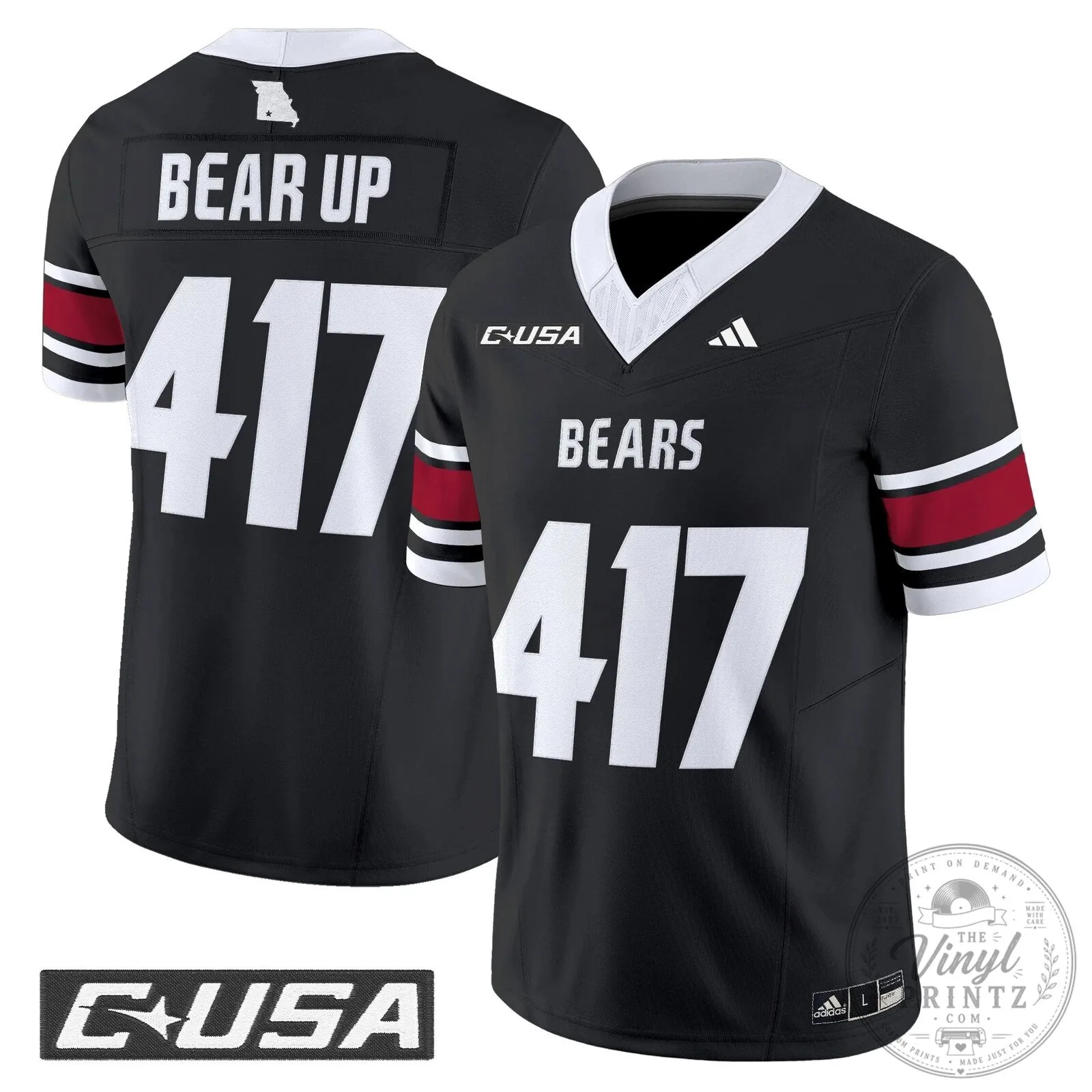 Missouri State Bears Clark 12 Football Jersey 53 Missouri State Bears Clark 12 Football Jersey