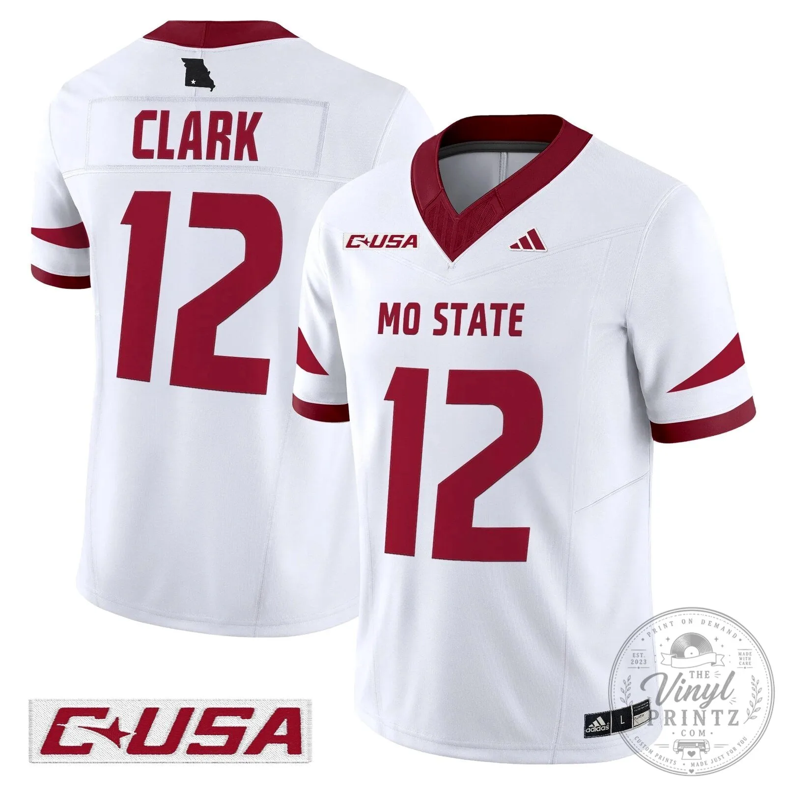 Missouri State Bears Clark 12 Football Jersey 60 Missouri State Bears Clark 12 Football Jersey