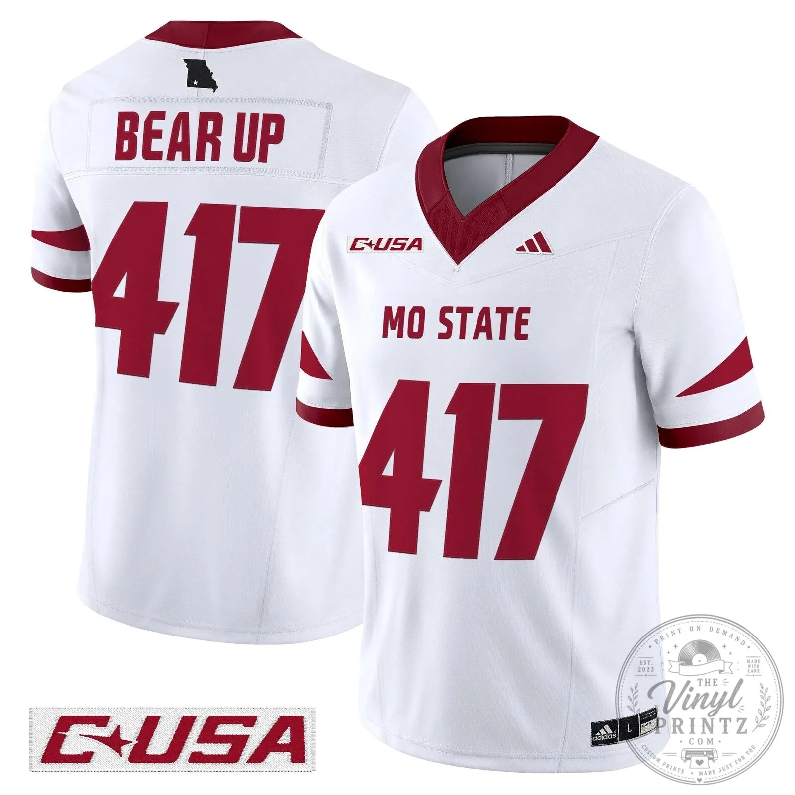 Missouri State Bears Clark 12 Football Jersey 61 Missouri State Bears Clark 12 Football Jersey