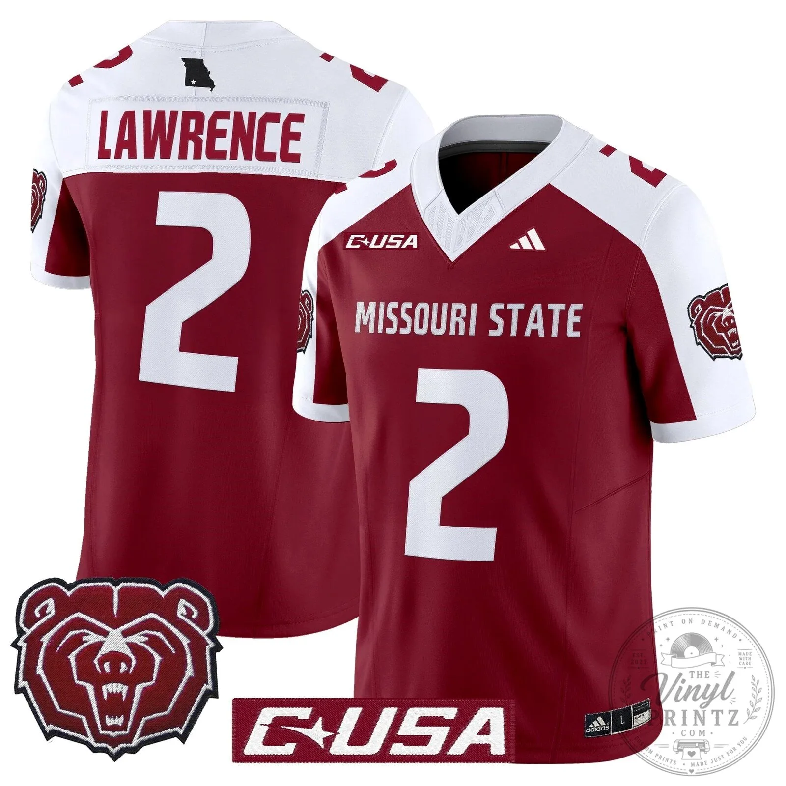 Missouri State Bears Clark 12 Football Jersey 70 Missouri State Bears Clark 12 Football Jersey