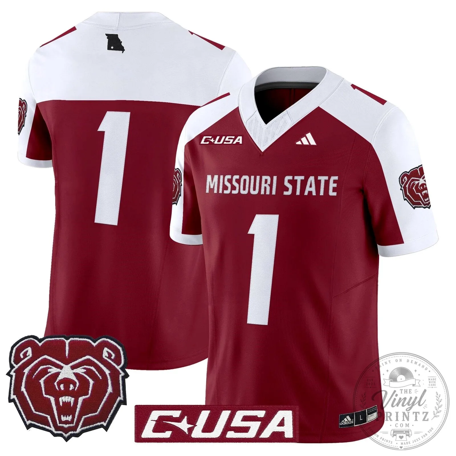 Missouri State Bears Clark 12 Football Jersey 75 Missouri State Bears Clark 12 Football Jersey
