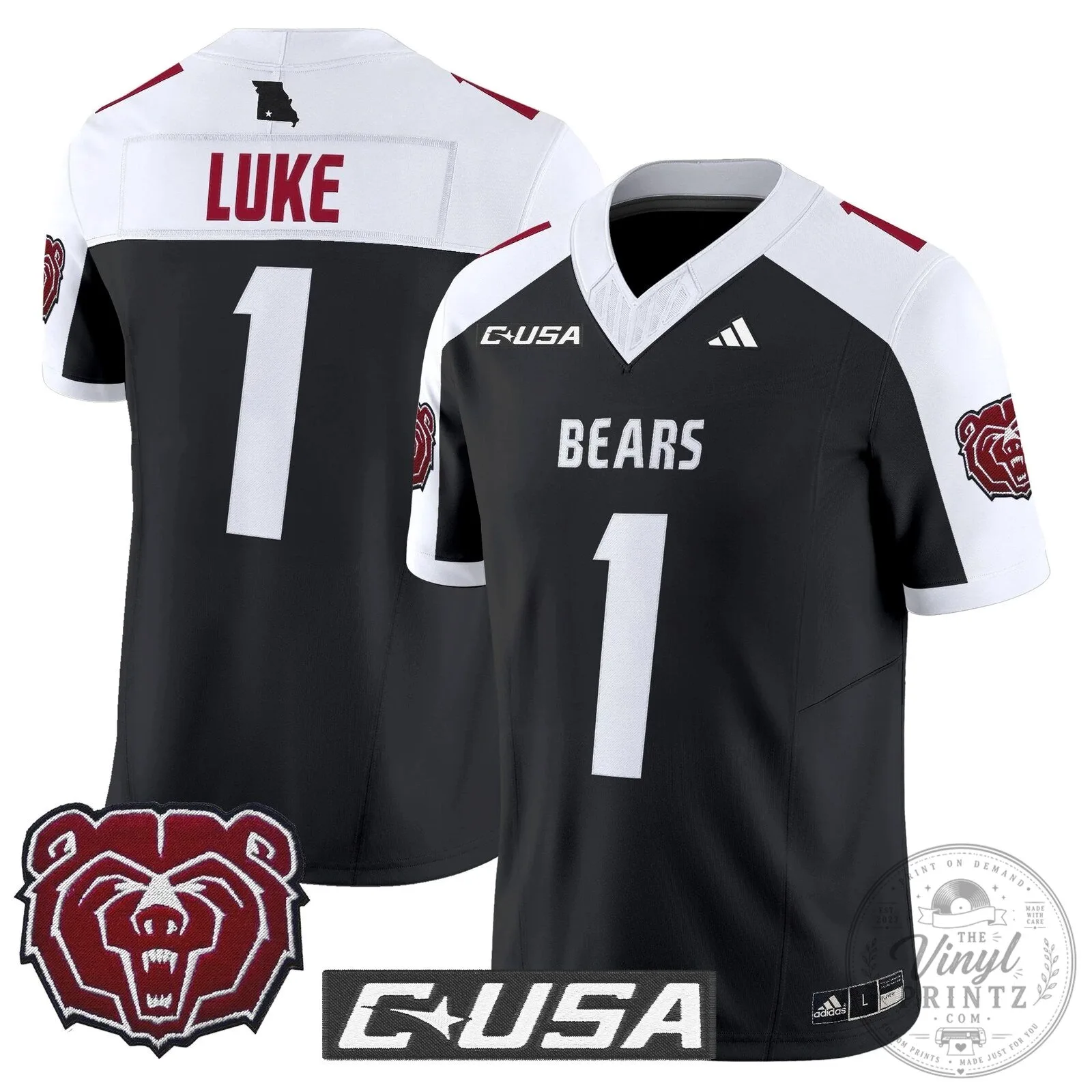 Missouri State Bears Clark 12 Football Jersey 79 Missouri State Bears Clark 12 Football Jersey