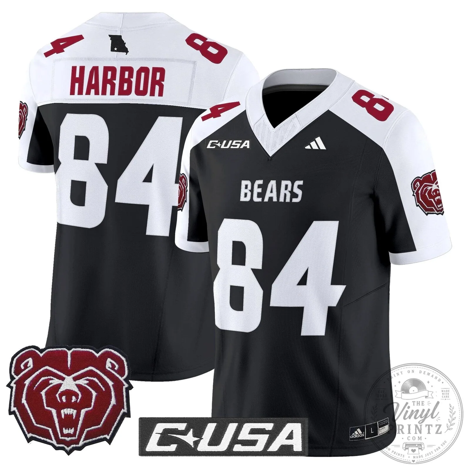 Missouri State Bears Clark 12 Football Jersey 81 Missouri State Bears Clark 12 Football Jersey