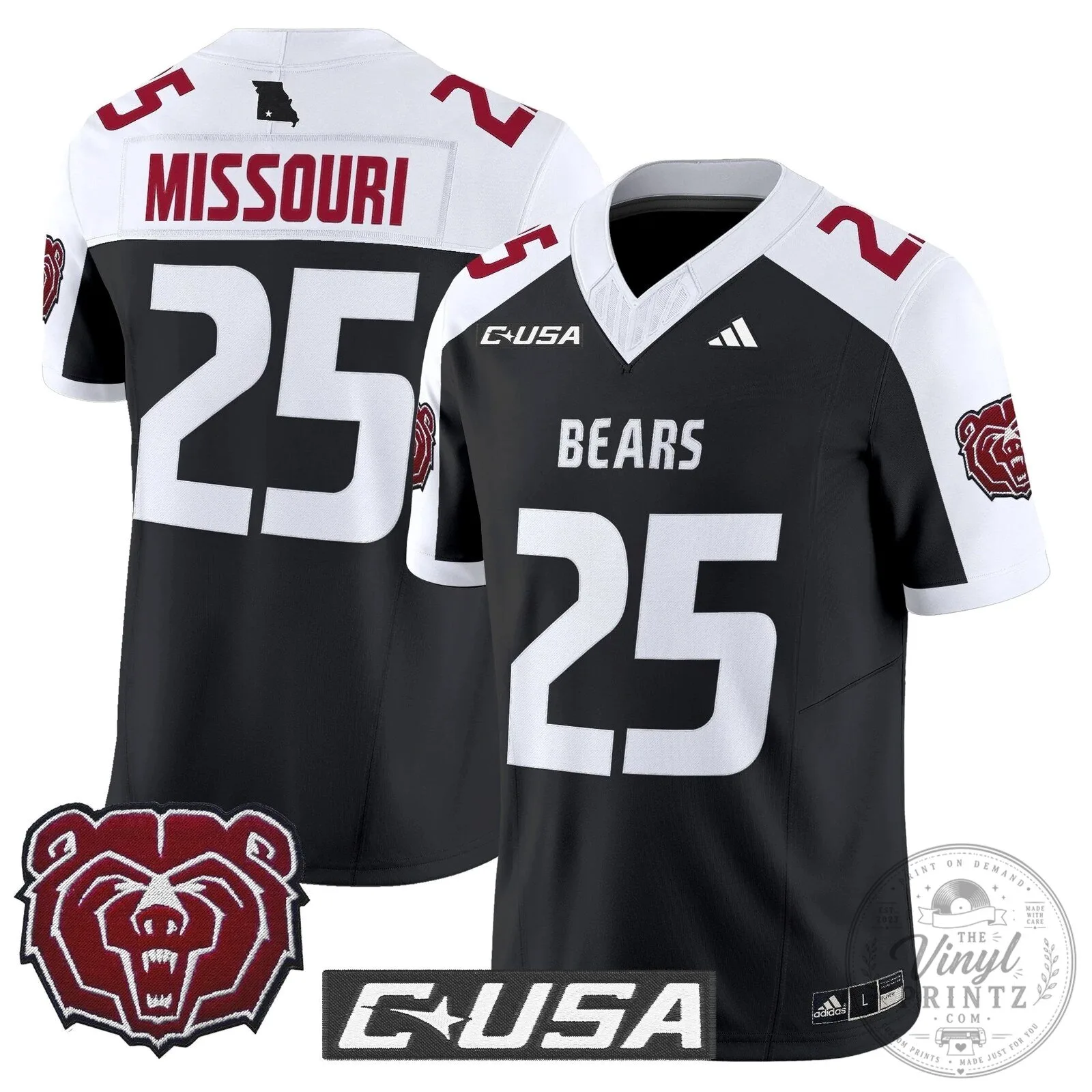 Missouri State Bears Clark 12 Football Jersey 82 Missouri State Bears Clark 12 Football Jersey