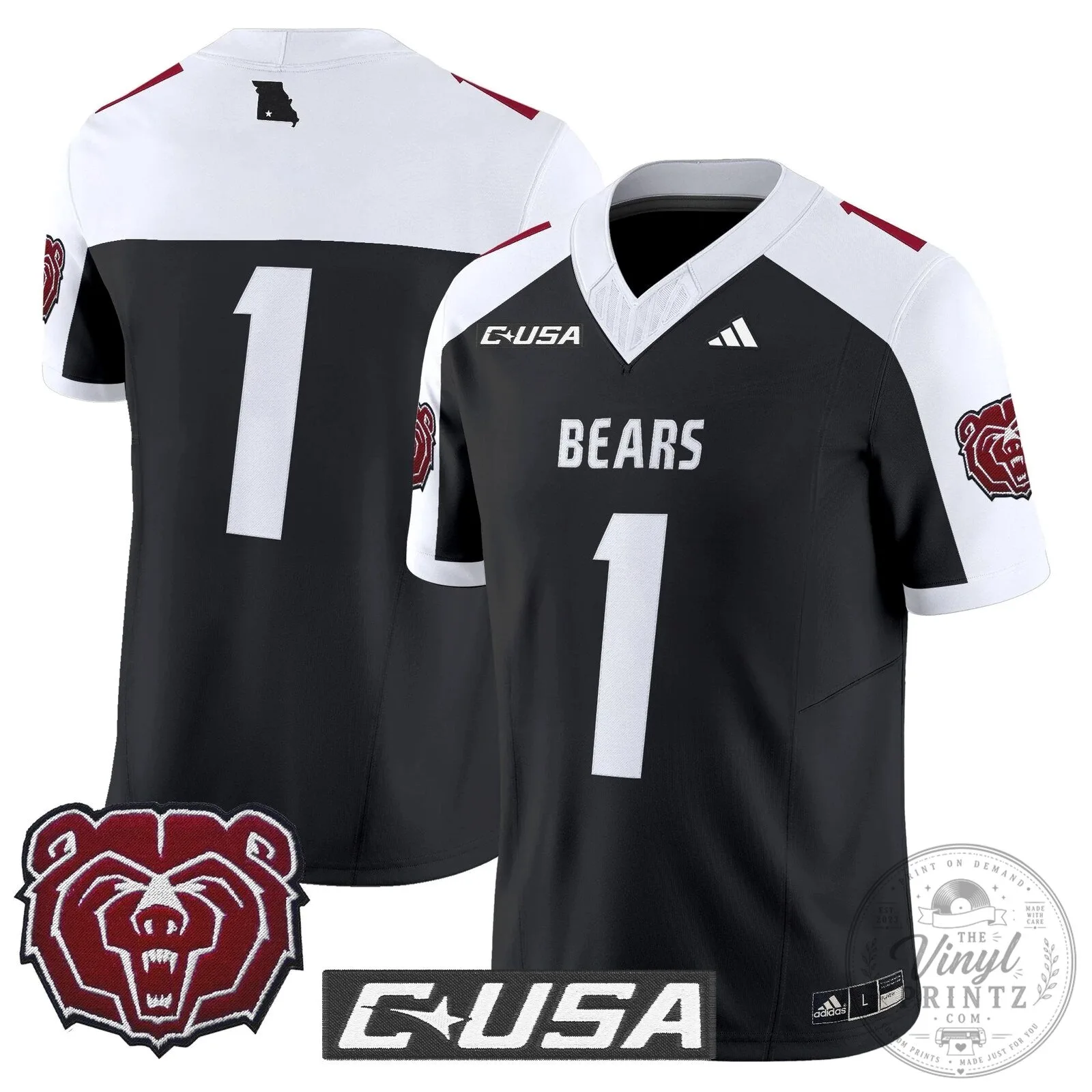 Missouri State Bears Clark 12 Football Jersey 83 Missouri State Bears Clark 12 Football Jersey