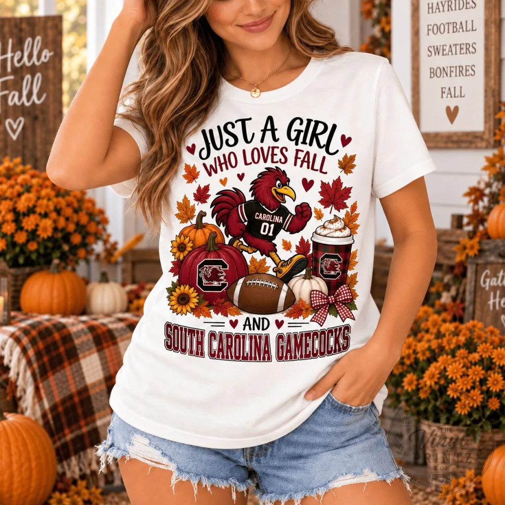 South Carolina Gamecocks NCAA Football Fall Season Women's T-Shirt South Carolina Gamecocks NCAA Football Fall Season Women's T-Shirt