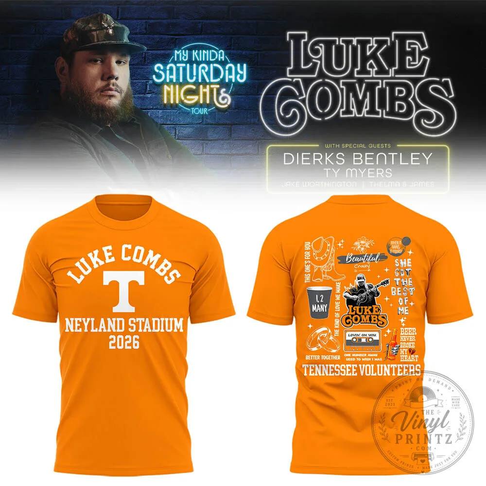 Neyland Stadium 2026 Luke Combs Concert Tennessee Volunteers T-Shirt