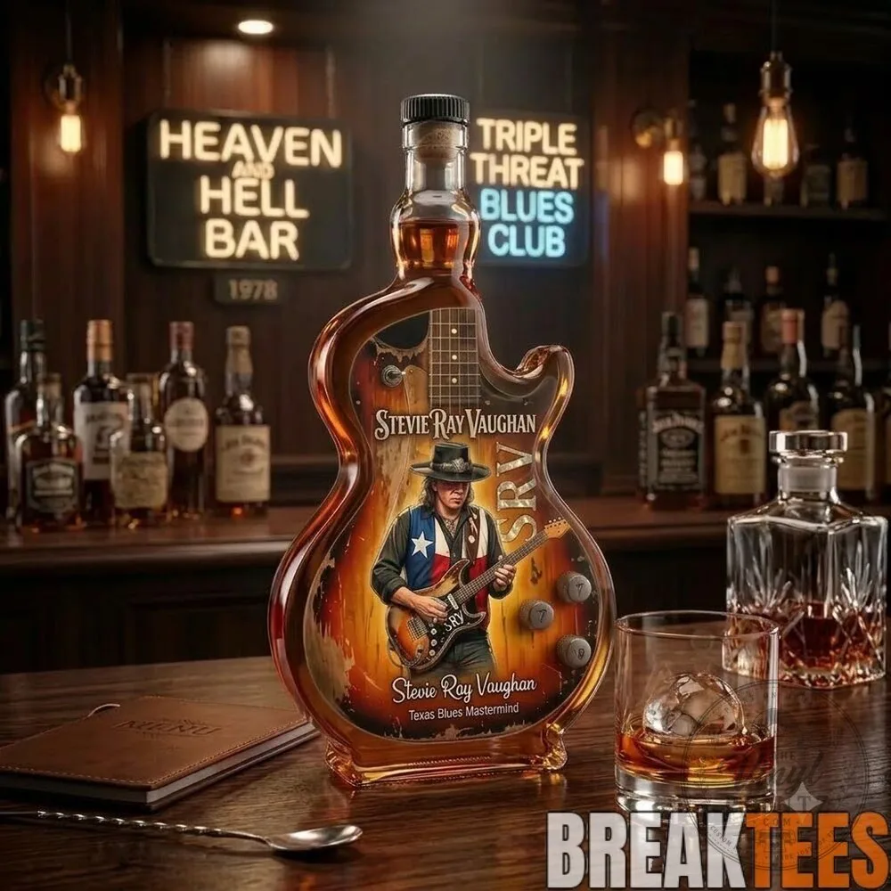 Stevie Ray Vaughan Guitar Shaped Whiskey Decanter Bottle