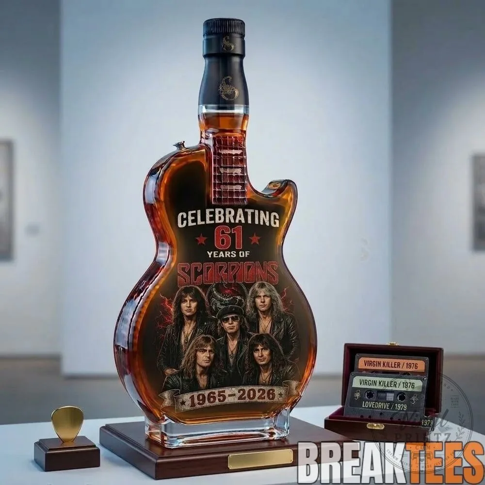 Scorpions 61st Anniversary Guitar Shaped Whiskey Decanter Bottle 7 Scorpions 61st Anniversary Guitar Shaped Whiskey Decanter Bottle