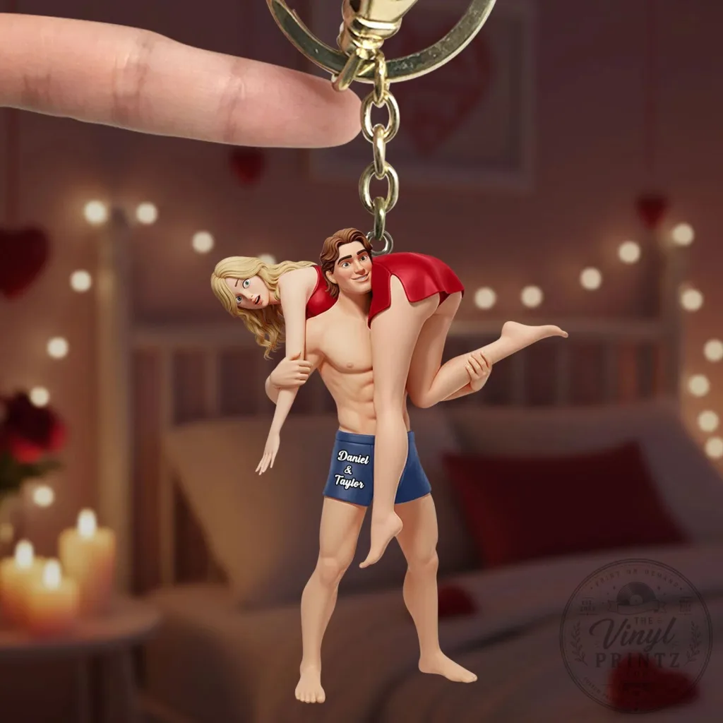 Personalized Cheeky Couple Keychain with Custom Names for Valentine's Day Gift 53 Personalized Cheeky Couple Keychain with Custom Names for Valentine's Day Gift