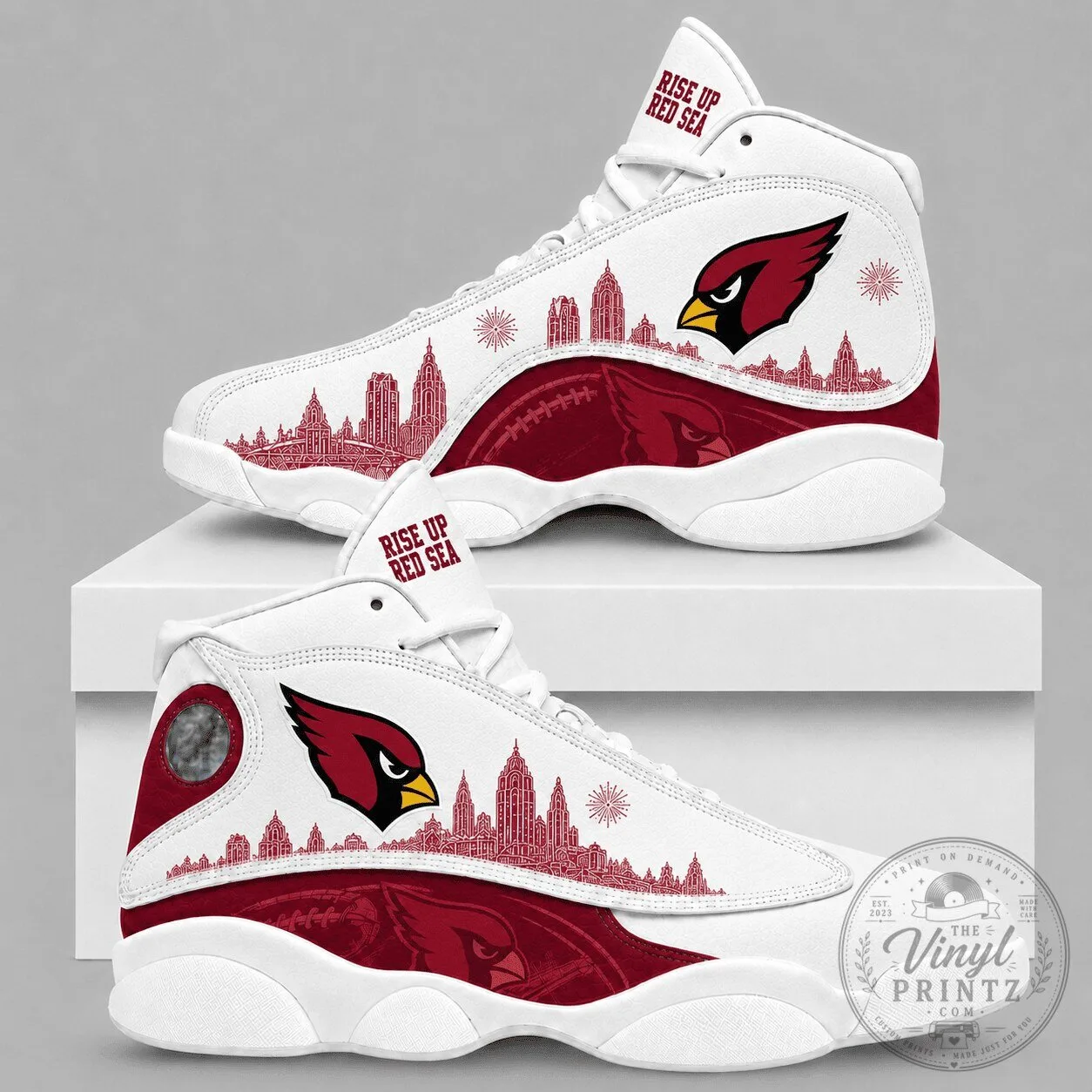 Arizona Cardinals Rise Up Red Sea High Top Sneakers
