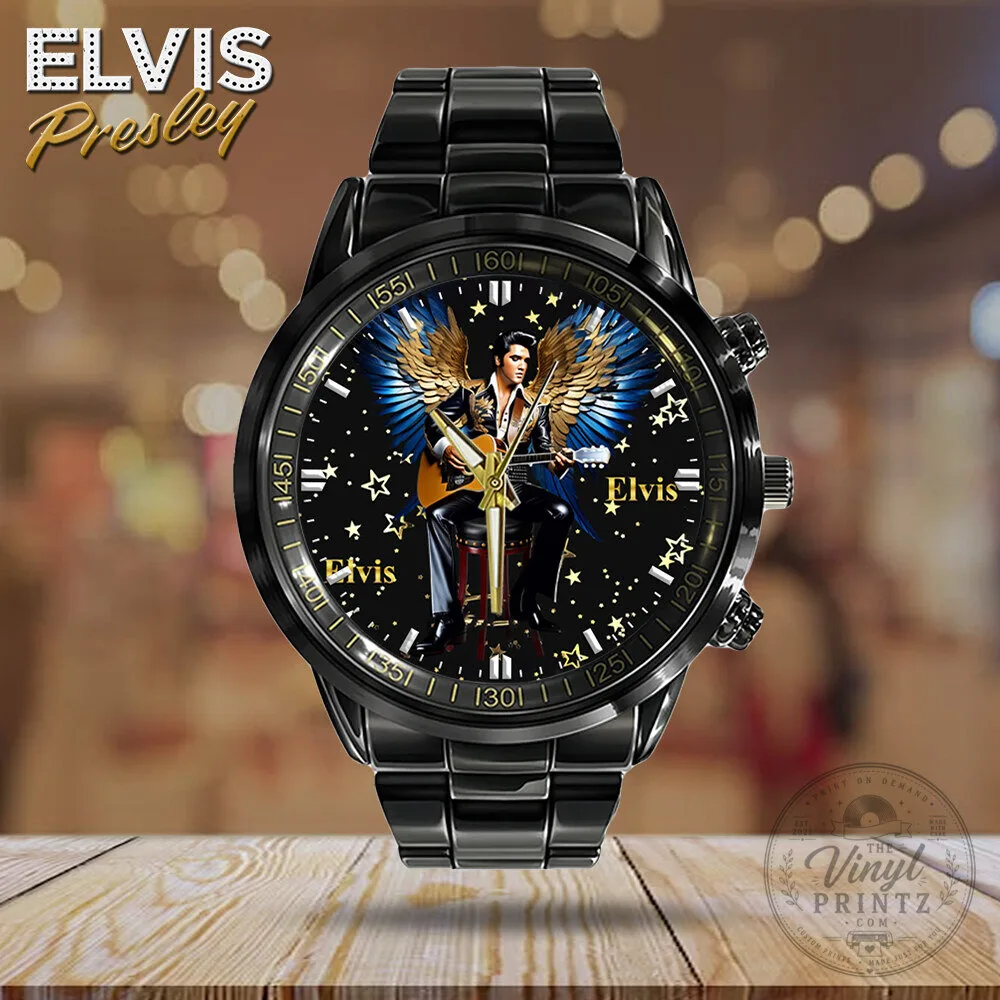 Elvis Presley The King of Rock and Roll Gold Wings Stainless Steel Watch 9 Elvis Presley The King of Rock and Roll Gold Wings Stainless Steel Watch