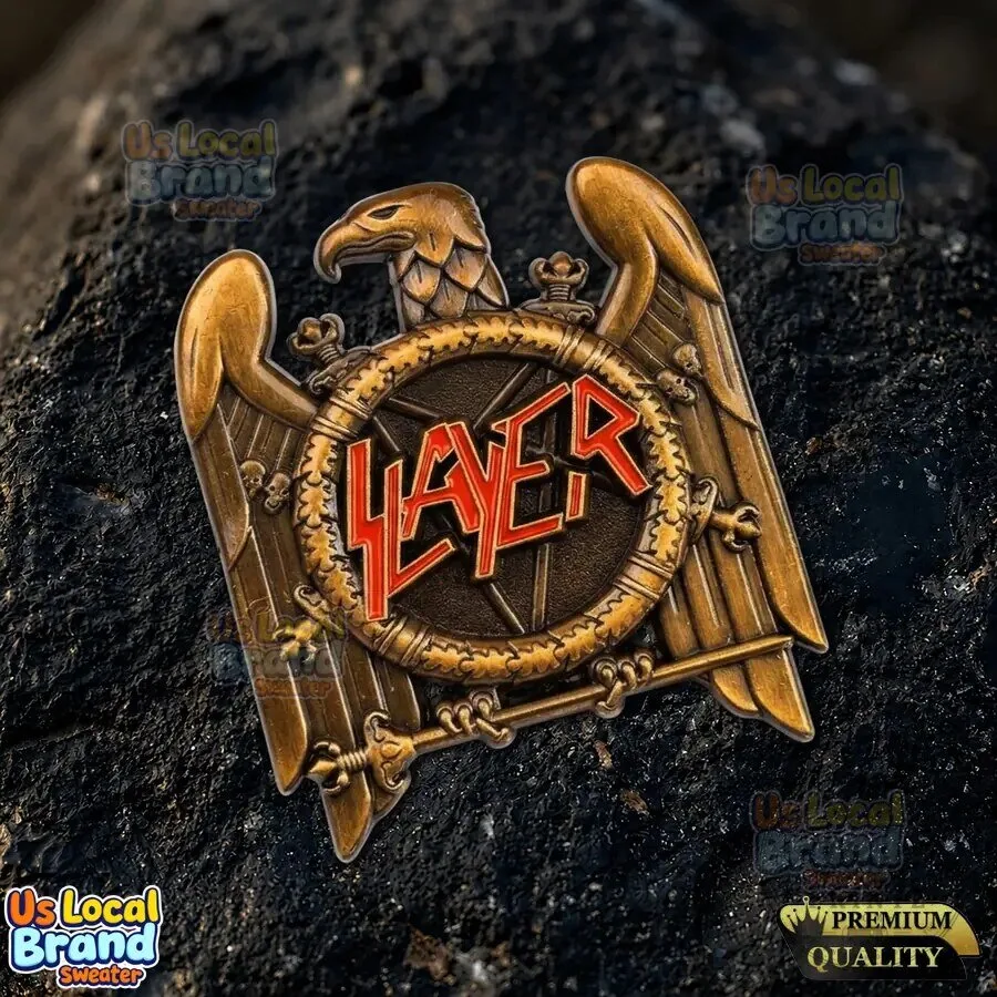 Slayer Eagle Crest Heavy Metal Music Band Logo Enamel Pin