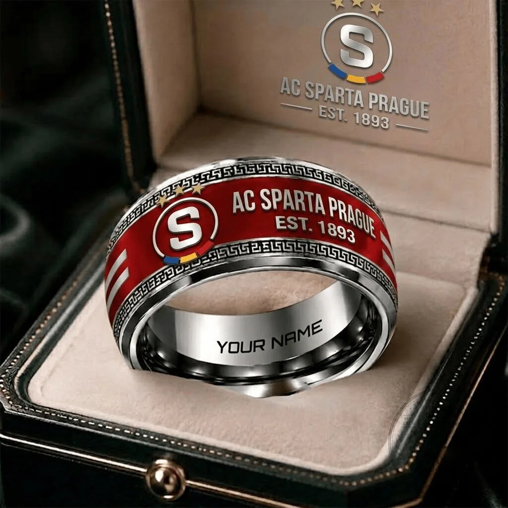 AC Sparta Prague Czech First League Personalized Sterling Silver Ring
