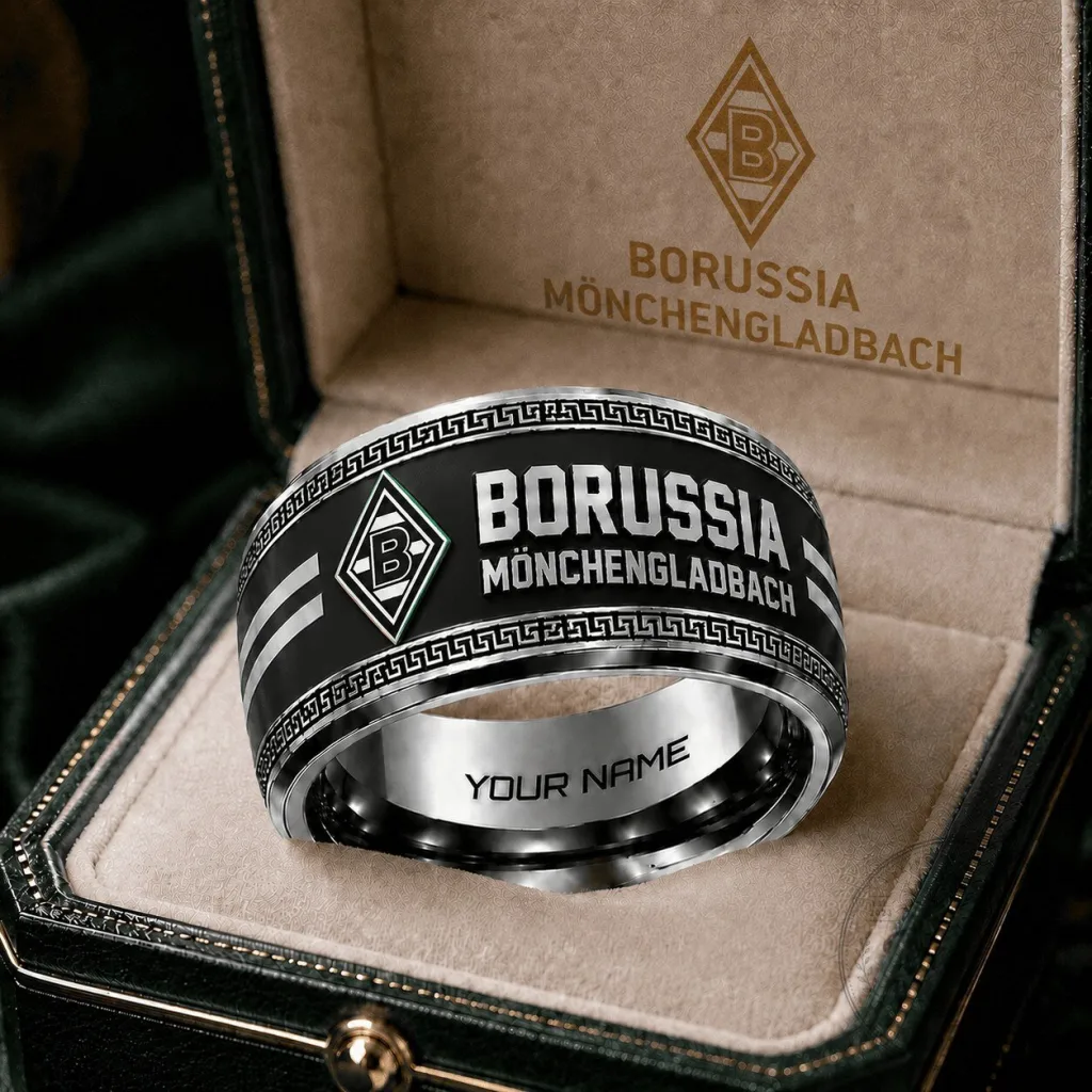 Custom Engraved Ring for Borussia Mönchengladbach Bundesliga Football Club Custom Engraved Ring for Borussia Mönchengladbach Bundesliga Football Club