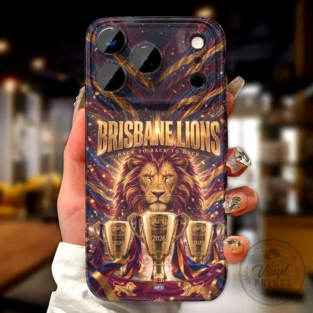 Brisbane Lions Australian Football League Threepeat Premiers Phone Case