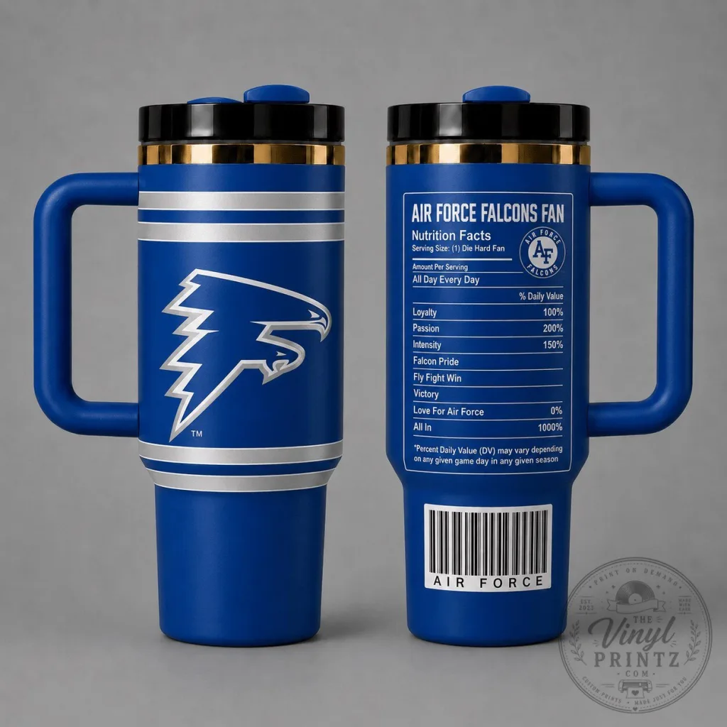 Air Force Falcons Fan Nutrition Facts Stainless Steel Insulated Tumbler Air Force Falcons Fan Nutrition Facts Stainless Steel Insulated Tumbler