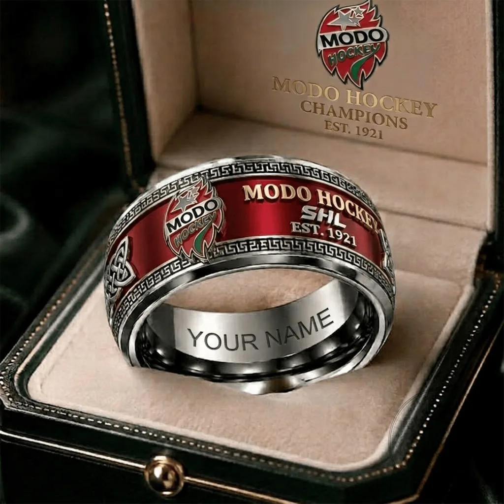 MoDo Hockey SHL Team Personalized Championship Ring MoDo Hockey SHL Team Personalized Championship Ring