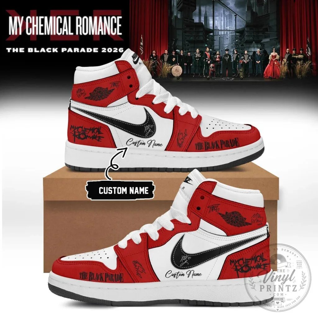 My Chemical Romance The Black Parade Custom Name High Top Shoes 54 My Chemical Romance The Black Parade Custom Name High Top Shoes