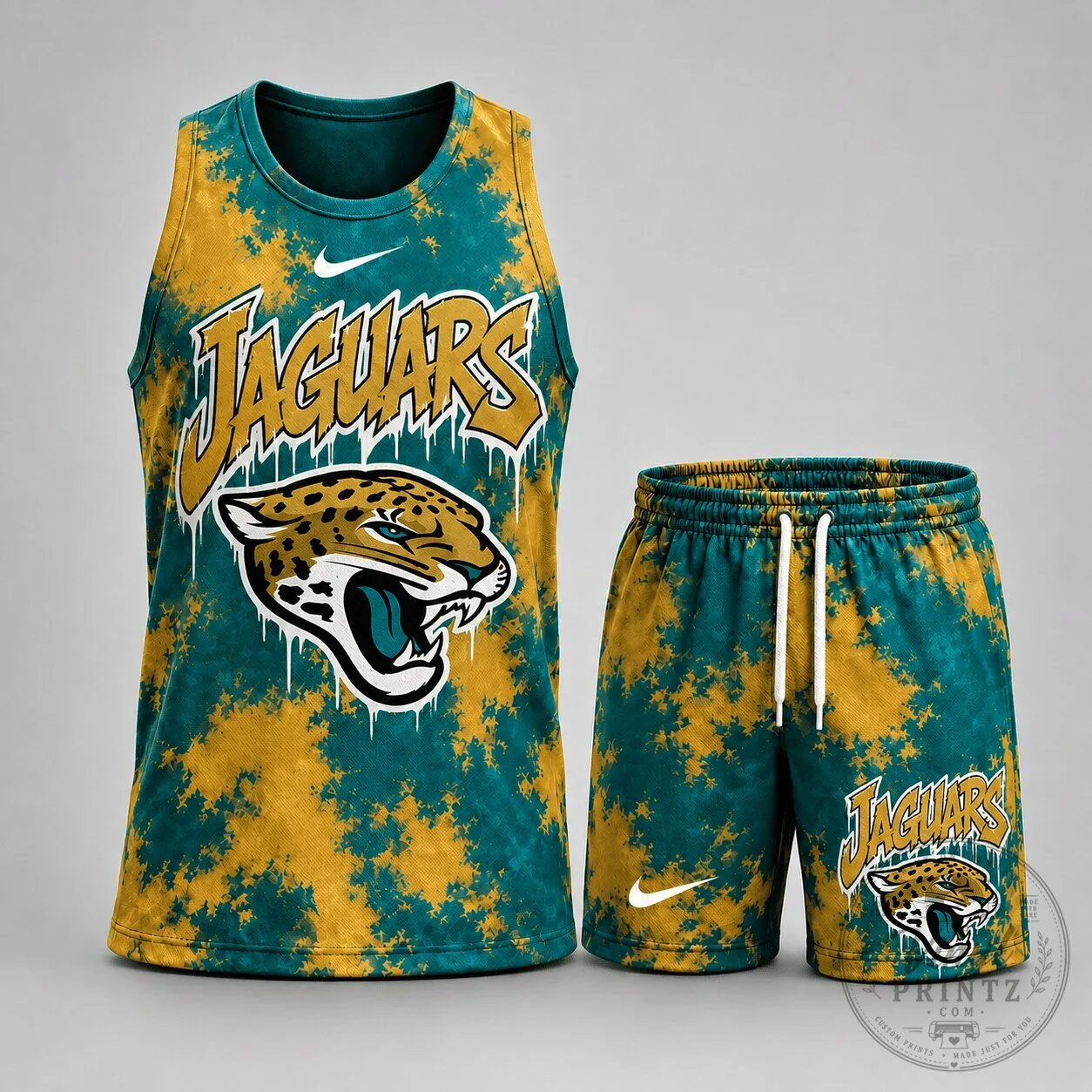 Jacksonville Jaguars Urban Splash Dye Tank Top and Shorts Set