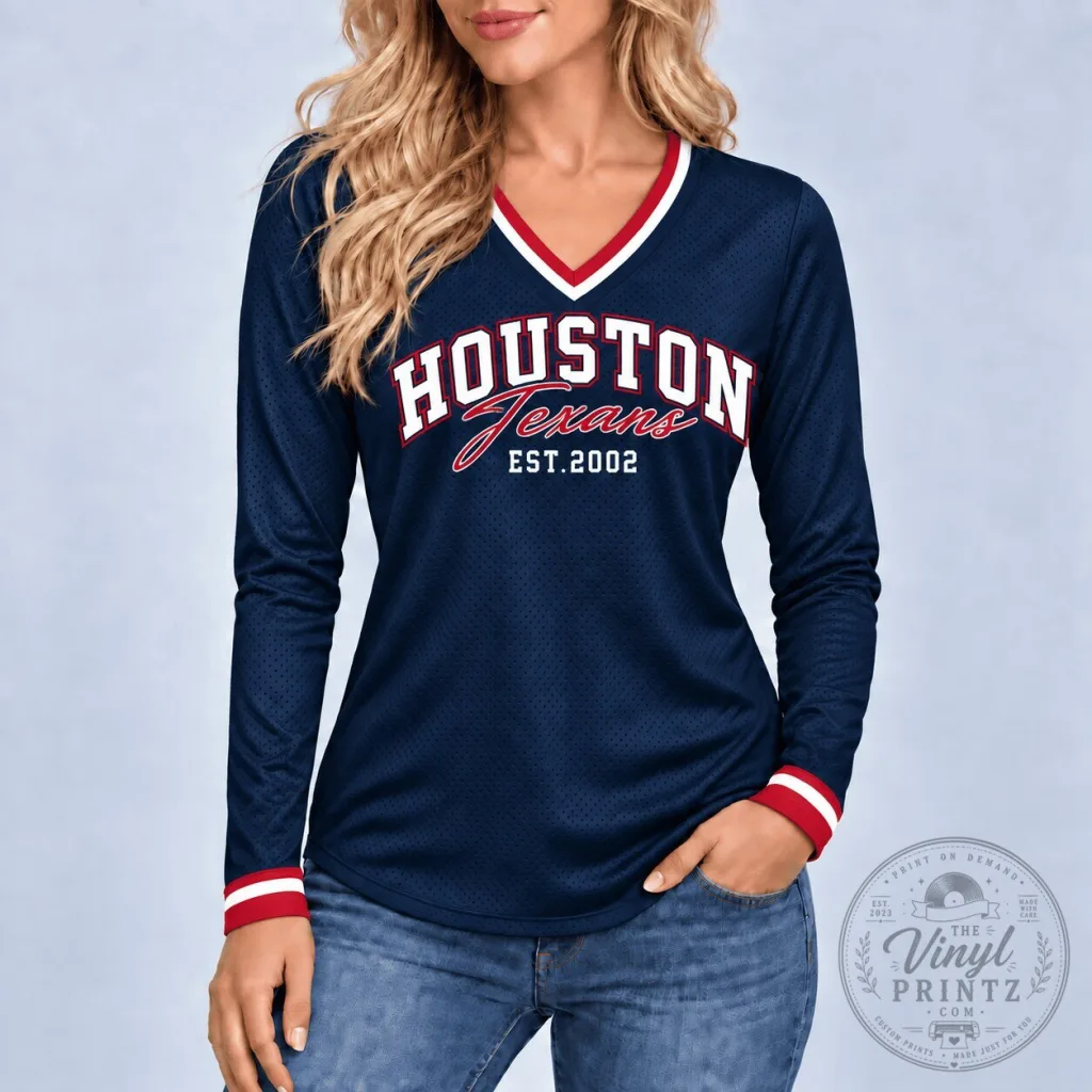 Houston Texans Established 2002 National Football League Long Sleeve Shirt Houston Texans Established 2002 National Football League Long Sleeve Shirt