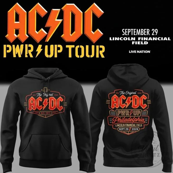 AC/DC Power Up Tour Philadelphia Concert Hoodie