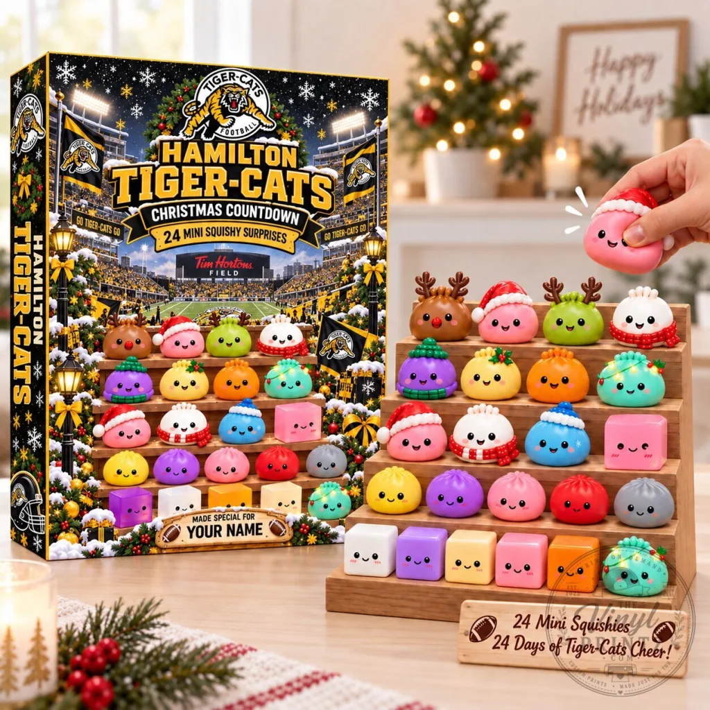 Hamilton Tiger-Cats Football Team Christmas Countdown Advent Calendar with 24 Mini Squishies Hamilton Tiger-Cats Football Team Christmas Countdown Advent Calendar with 24 Mini Squishies