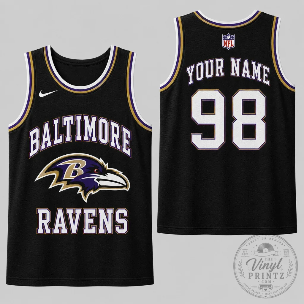Baltimore Ravens Black Personalized Football Jersey Baltimore Ravens Black Personalized Football Jersey