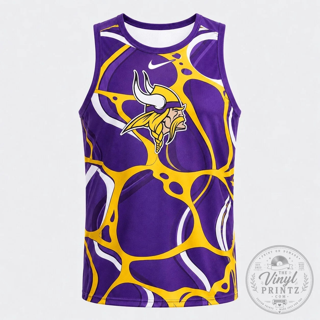 Minnesota Vikings NFL Football Team Purple and Gold Athletic Tank Top
