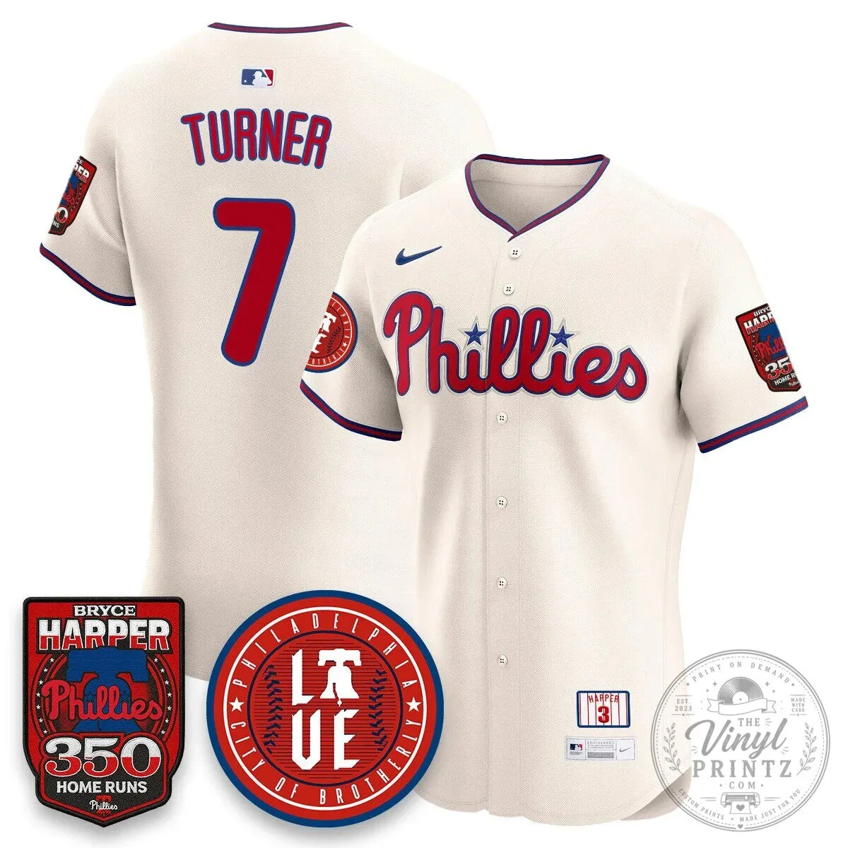 Philadelphia Phillies Jersey featuring Bryce Harper and 350 Home Runs Design 60 Philadelphia Phillies Jersey featuring Bryce Harper and 350 Home Runs Design