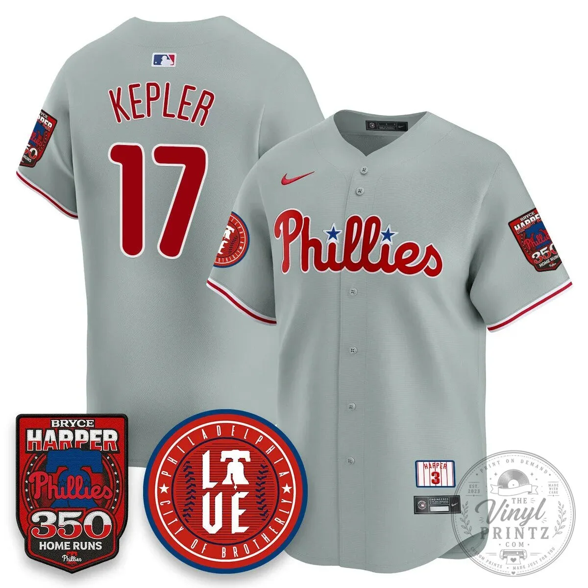 Philadelphia Phillies Jersey featuring Bryce Harper and 350 Home Runs Design 70 Philadelphia Phillies Jersey featuring Bryce Harper and 350 Home Runs Design
