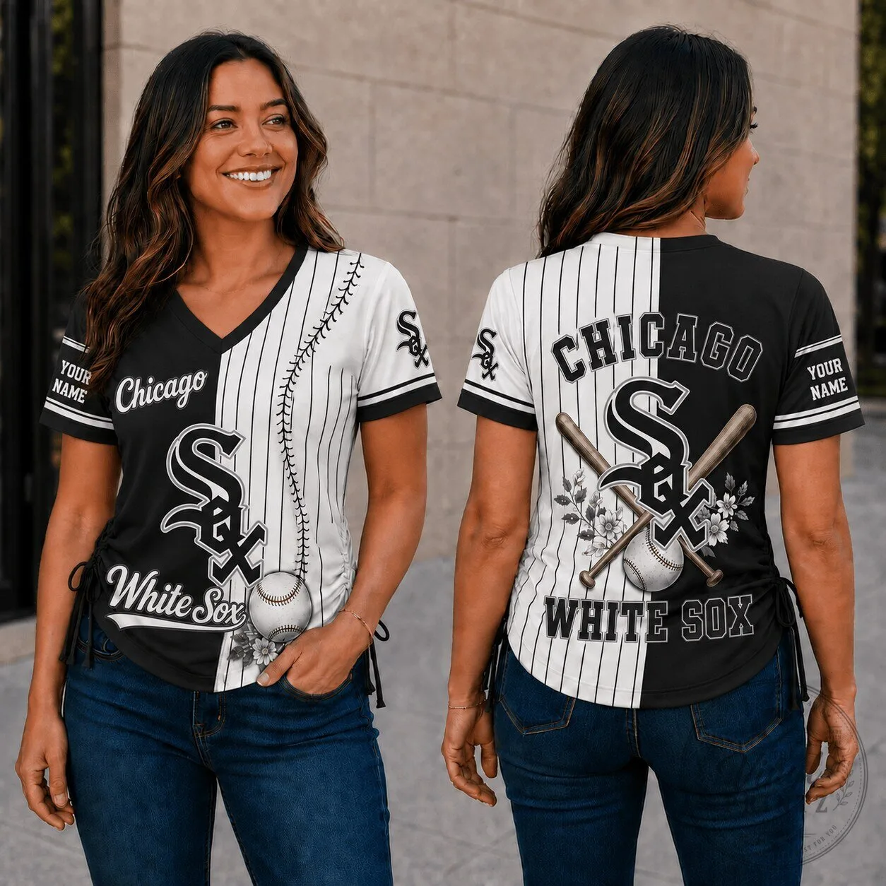 Chicago White Sox MLB Fan Shirt Personalized V-Neck T-Shirt