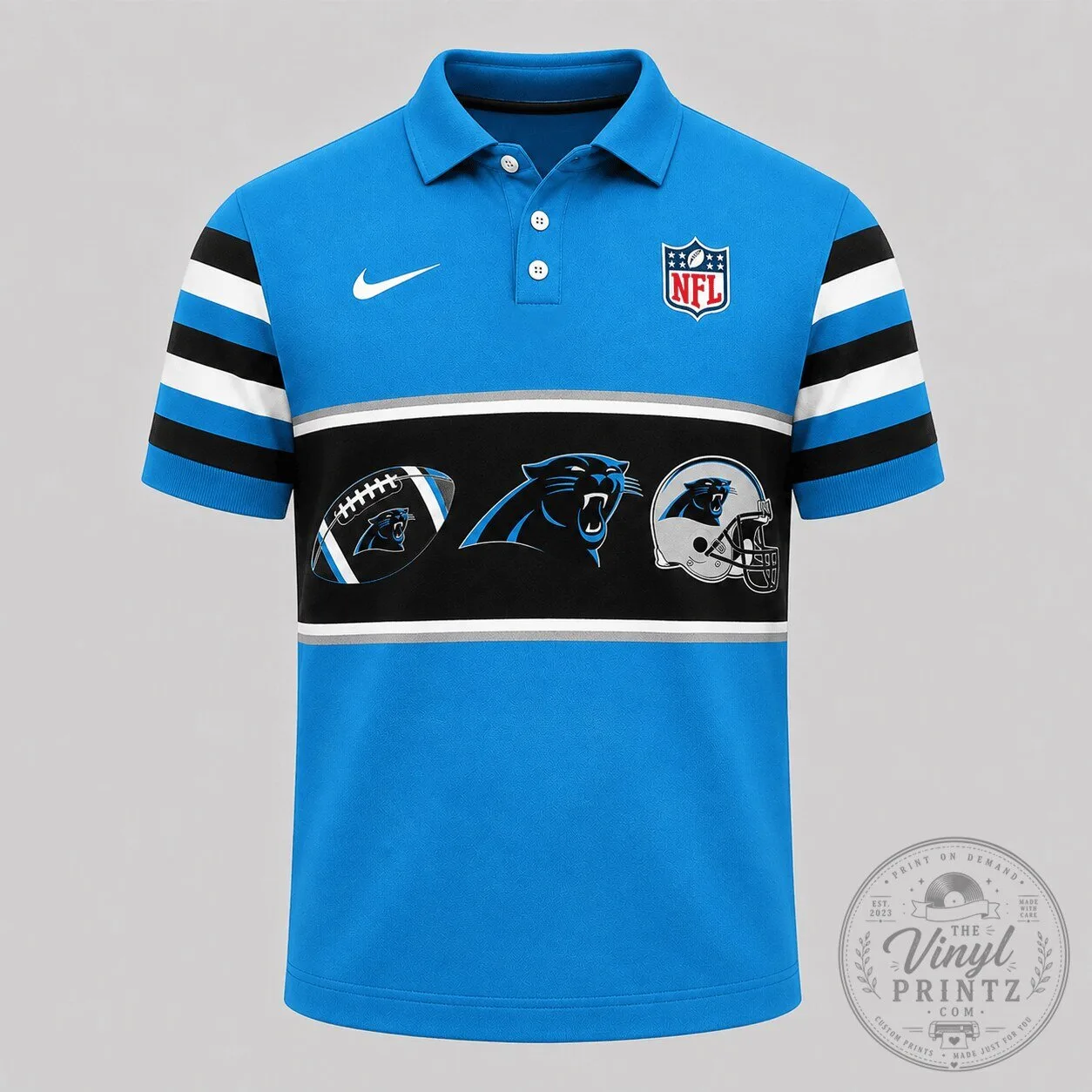 Carolina Panthers National Football League Team Fan Apparel Polo Shirt