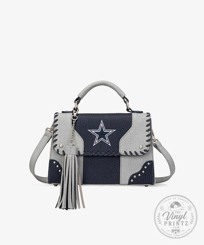Dallas Cowboys Star Logo Whipstitch Fringe Crossbody Handbag