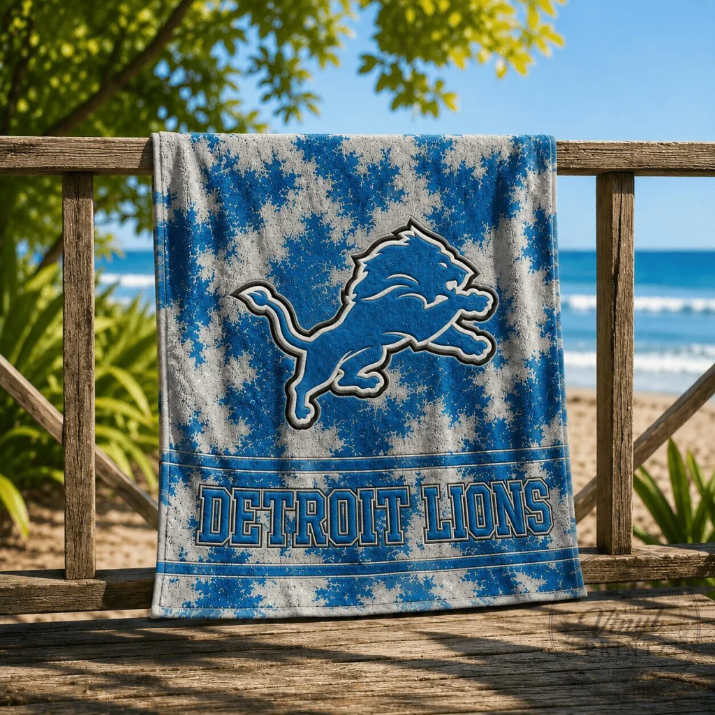 Detroit Lions Fan Beach Towel for Summer Outdoor Fun Detroit Lions Fan Beach Towel for Summer Outdoor Fun