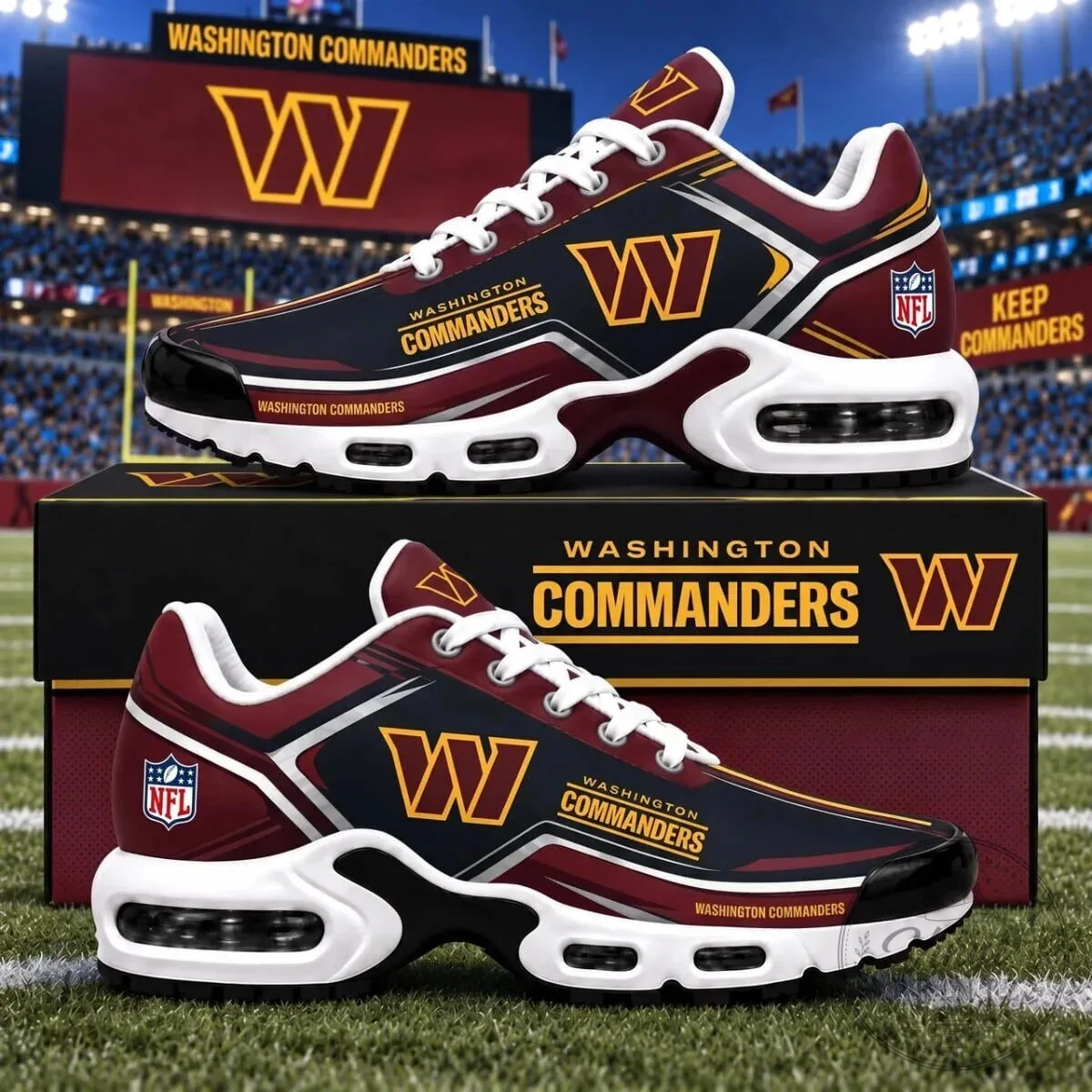 Washington Commanders NFL Fan Gear Air Max Style Sneakers 2 Washington Commanders NFL Fan Gear Air Max Style Sneakers